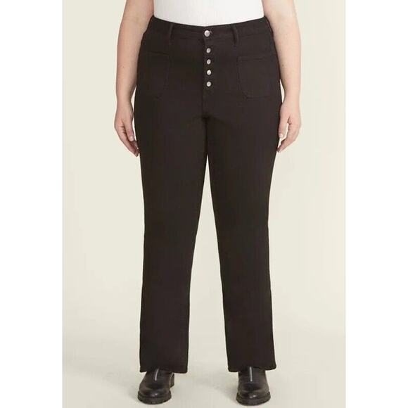 NEW $98 Warp And Weft PHL Philadelphia Slim Boot Cut Black Jeans Women’s Plus 22 - Picture 4 of 13